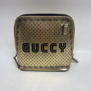 Pre-owned Calfskin Crossbody Bags Gucci Gold Limited Compact Purse