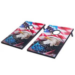 Cornhole Set – 3x2 ft MDF Boards, Portable Corn Hole Game with 8 Bean Bags & Carrying Case, Indoor/Outdoor Yard, Backyard, Beach & Camping Game