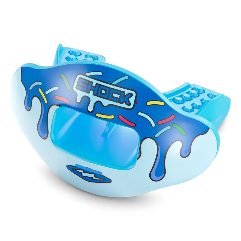 White/Blue Sprinkle Drip Max AirFlow Football Mouthguard