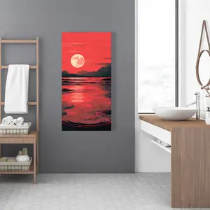 Pictorem C1RC2448ID2CBR 24 x 48 in. Bloody Tides - Gray Canvas Wall Art for Stylish Home Decor