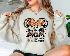 Happiest Mom On Earth Shirt, Minnie Mouse Mom Sweatshirt