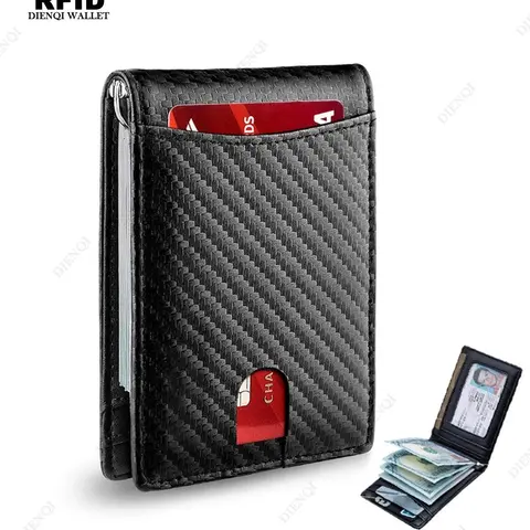 Men's Business Minimalist Trifold Card Holder, Rfid Blocking Card Holder, Slim Wallet with Card Slots, Casual Trendy Versatile High-quality Daily Wallet, Rfid Blocking Wallets