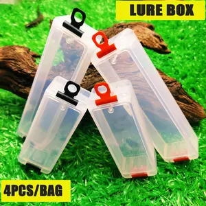 Lure Bait Box Set, 4 Pieces Including 2 Large & 2 Small Sizes, and Colors, Fishing Gear Storage Container, Angling Accessories, Fishing Tackle Organizer