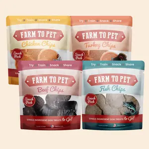 Farm to Pet Chicken, Turkey & Beef Snack Pack Trio - Made with Natural Ingredients, Ideal for Dogs and Cats Treats