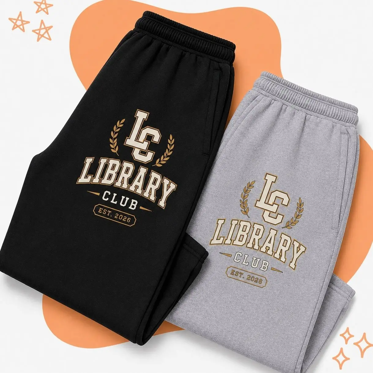 Library Club Sweatpants for Men and Women, Oversized Fleece Joggers, Soft Cotton Blend, Elastic Waist, Relaxed Fit, Y2K Streetwear Style, Cozy Lounge Pants, Perfect for School, Gym, Travel and Everyday Wear 8