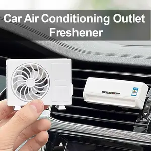 2 Counts Car Interior Fragrance Perfume Car Scents Car Aroma Diffuser Car Interior Diffusers Solar Air Conditioner Model Ornament Long-Lasting High-End Car Perfume Deodorizer Air Outlet Car Interior Decoration Accessory Car Office Home Nice Gift (White)