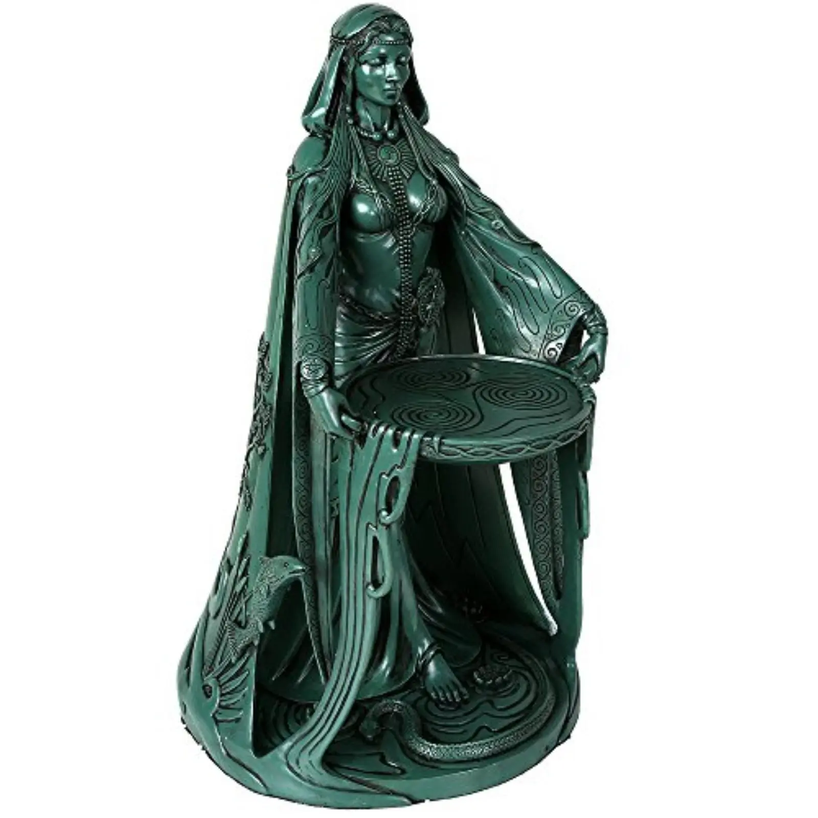 Green Celtic Mythology Goddess Danu Mother of Gods by Maxine Miller Figurine 16 inch