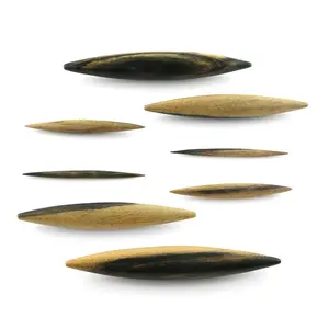 Black & White Ebony Wooden Septum Spike