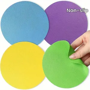 4pcs Rubber Jar Opener Pads, Round Heat-insulated Non-Slip Gripper Pads For Jars, Kitchen Tool For Easy Opening (Circle), Kitchen Accessories