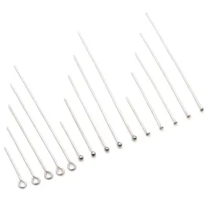 No Fade 100pcs/Lot 20-70 mm 316 Stainless Steel Ball Pins Findings Ball Head Pins For Jewelry Making DIY Supplies Accessories