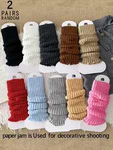 Women's Loose-Fitting Socks, Fashionable Lolita Style, Warm Leggings for All Seasons, Random Colors Available, Jk Uniform Bubble Socks, Casual Stylish Socks