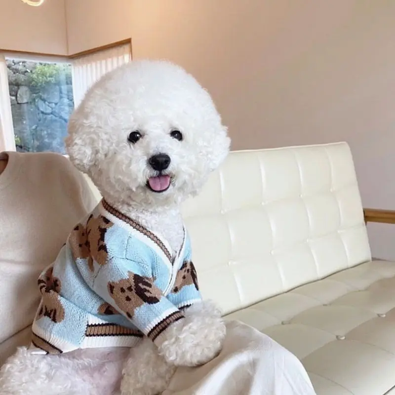 Ultimate Pet Mom Cardigan, Couple Sweater Suitable for You and Your Pet, Comfortable Season Essential Clothing, Reindeer Pattern Holiday Poodle Dog Sweater, Husky Clothes