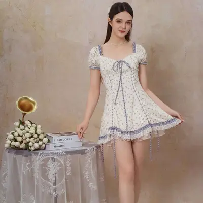 sachin and babi light blue dress Clothing : Midi Dresses : 'Venus' Vintage Floral Midi Dress main image 0