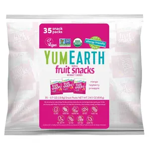 YumEarth Gluten Free Fruit Snacks, Tropical, 35 Snack Packs, 0.7 oz (19.8 g) Each