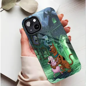Scooby-Doo Halloween-Themed Phone Case for Kids Teens Animation Fans Durable Shockproof Design with Spooky Castle Ghosts Print Compatible with iPhone 11/12/13/14/15/16 (Pro Max/Plus) Protection Protective Cover Casing Screen Protector Smartphone