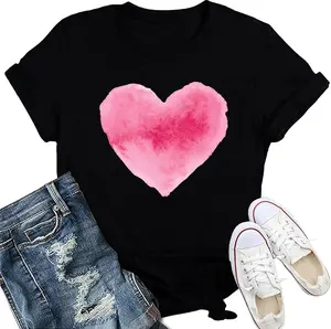 Valentines Day Shirts for Women, Cute Love Heart T-Shirt, Romantic Valentine Couple Tee
