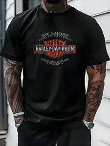 Trendy Vintage Fashion Short Sleeve T-Shirt with Humorous Slogan, Casual Everyday Wear, Fitted Stretch Fabric for Fun