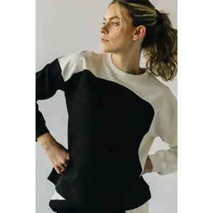 Women's Colorblock Knit Sweater - Black Multi
