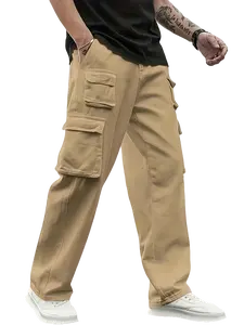 Men’s solid-color casual athletic pants, 1-pack, drawstring waistband and multiple pockets, 100% polyester, outdoor fitness running long pants, beige sweatpants, men’s sports style, SpringStatements