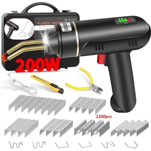 200W Cordless Plastic Welder Plastic Welding Kit with 1200PCS Hot Stapler USB Rechargeable Plastic Welder Gun with 5000mAh Battery Bumper Repair Kit for Most Plastic Repair