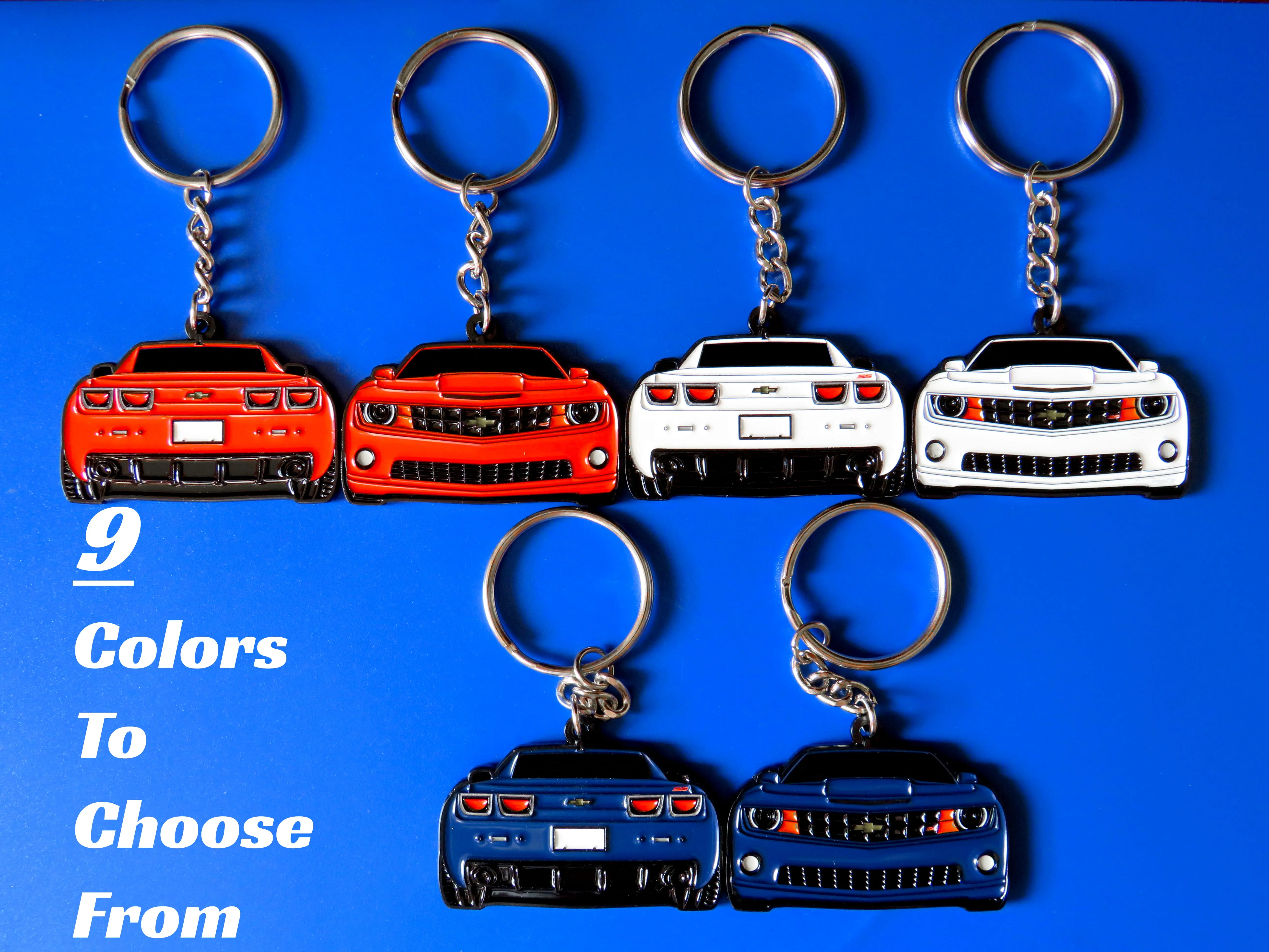 Keychain For Chevy Camaro SS 5th Gen 2-Sided 2010-2013 Key Ring Unique & Cool Gift For Car Enthusiast, Car Guys, Gearhead, Dad, Him, Her, Boyfriend