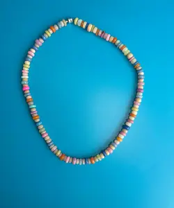 Smartie Candy Necklace — Ethiopian Opal Rondelle Beads with Magnetic Clasp