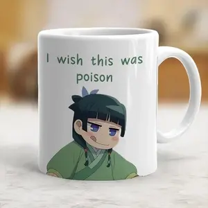 Maomao Apothecary Diaries I Wish This Was Poison Mug, Funny Cute Anime Mug, Ceramic Mug, Otaku Fan, Maomao Mug - ani10159