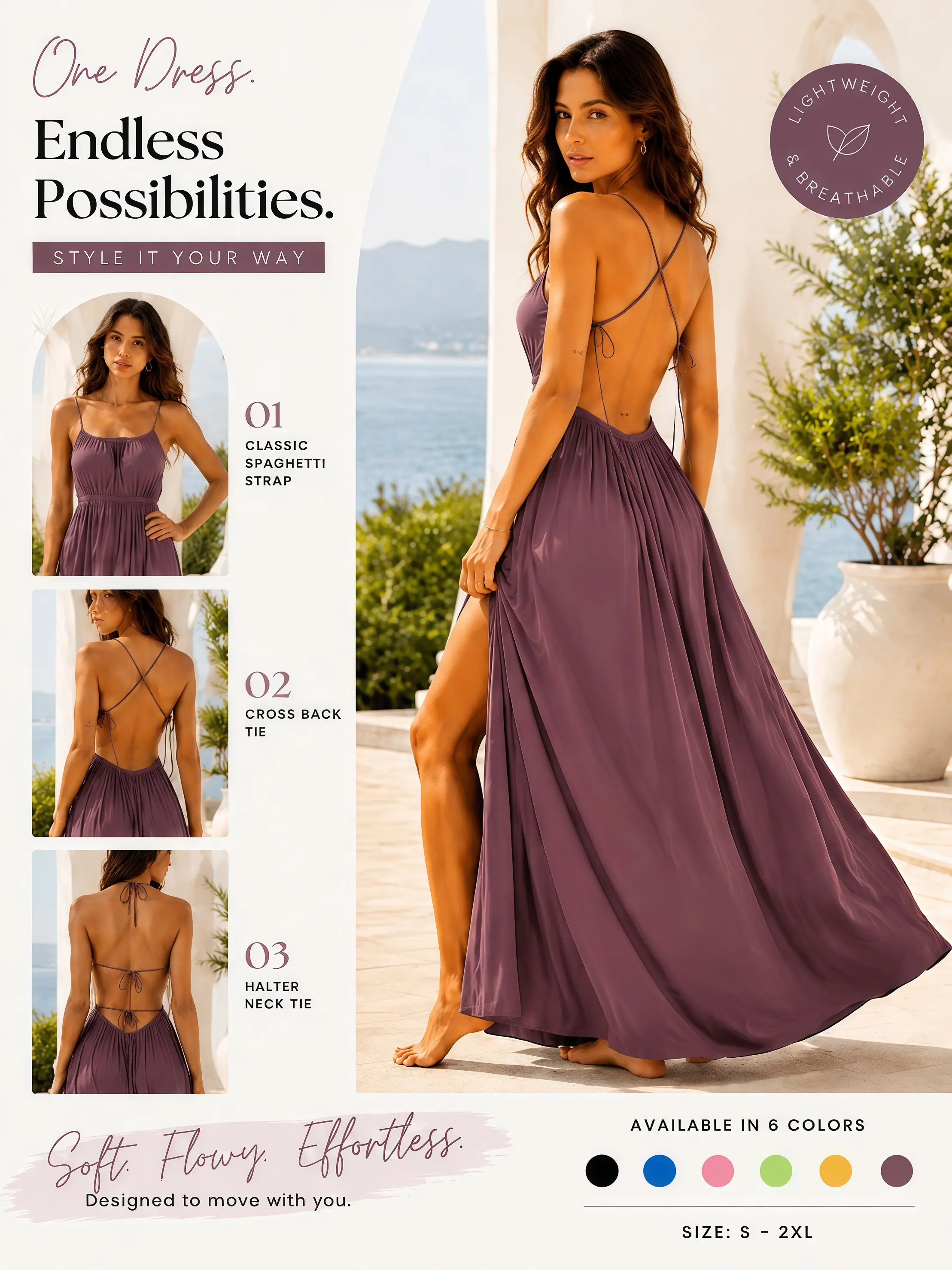 Women's Solid Color Cami Lounge Dress, Sleeveless Long Summer Slip Dress, Elegant Pleated Drawstring Casual Party Vacation Wear, Chic Sleepwear Nightgown, Loungewear for Women, Lazy Style Comfy Advanced Sense Dress Womenswear