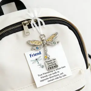Friendship Gift Butterfly Pendant Necklace, Thank You Best Friend Charm Jewelry, Home Decor Hanging Ornament, Perfect for Birthdays