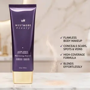 Westmore Beauty Body Coverage Perfector Concealer (3.5oz) - Full-Coverage Body Makeup for Scars, Spots, Veins, Tattoos - Blendable Cosmetic Makeup