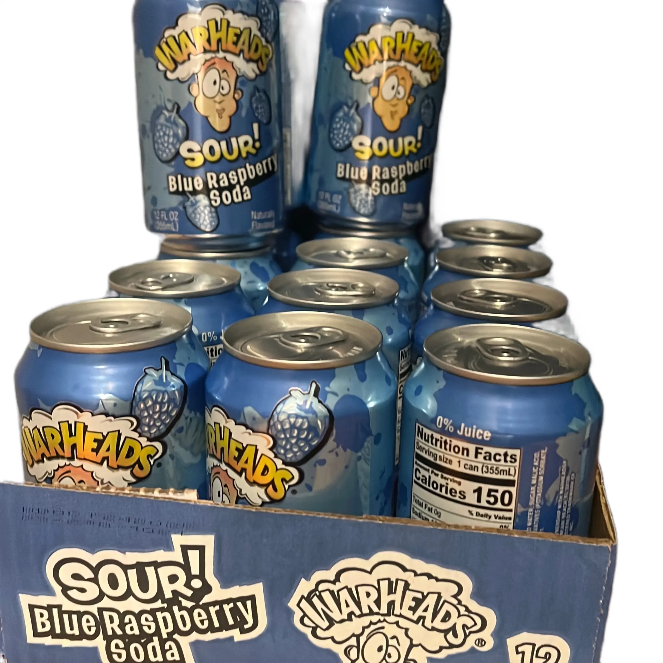 Warheads blue raspberry sour soda Warheads blue raspberry sour soda