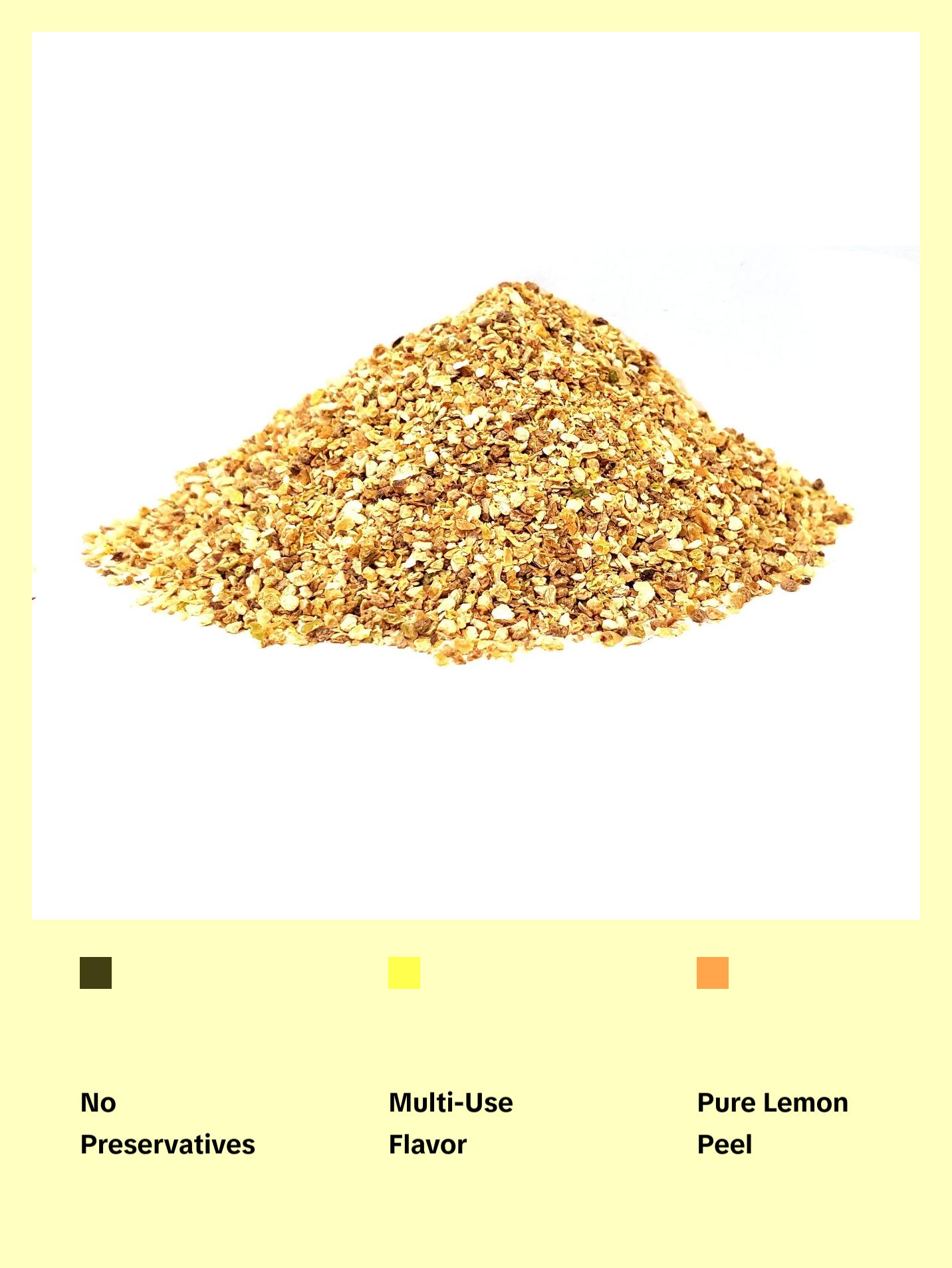 The Spice Way Granulated Lemon Peel  Pure Flavor No Preservatives Kosher Non GMO Salt Free