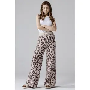 Plus Cozy Warm Soft Leopard Fuzzy Lounge Pants