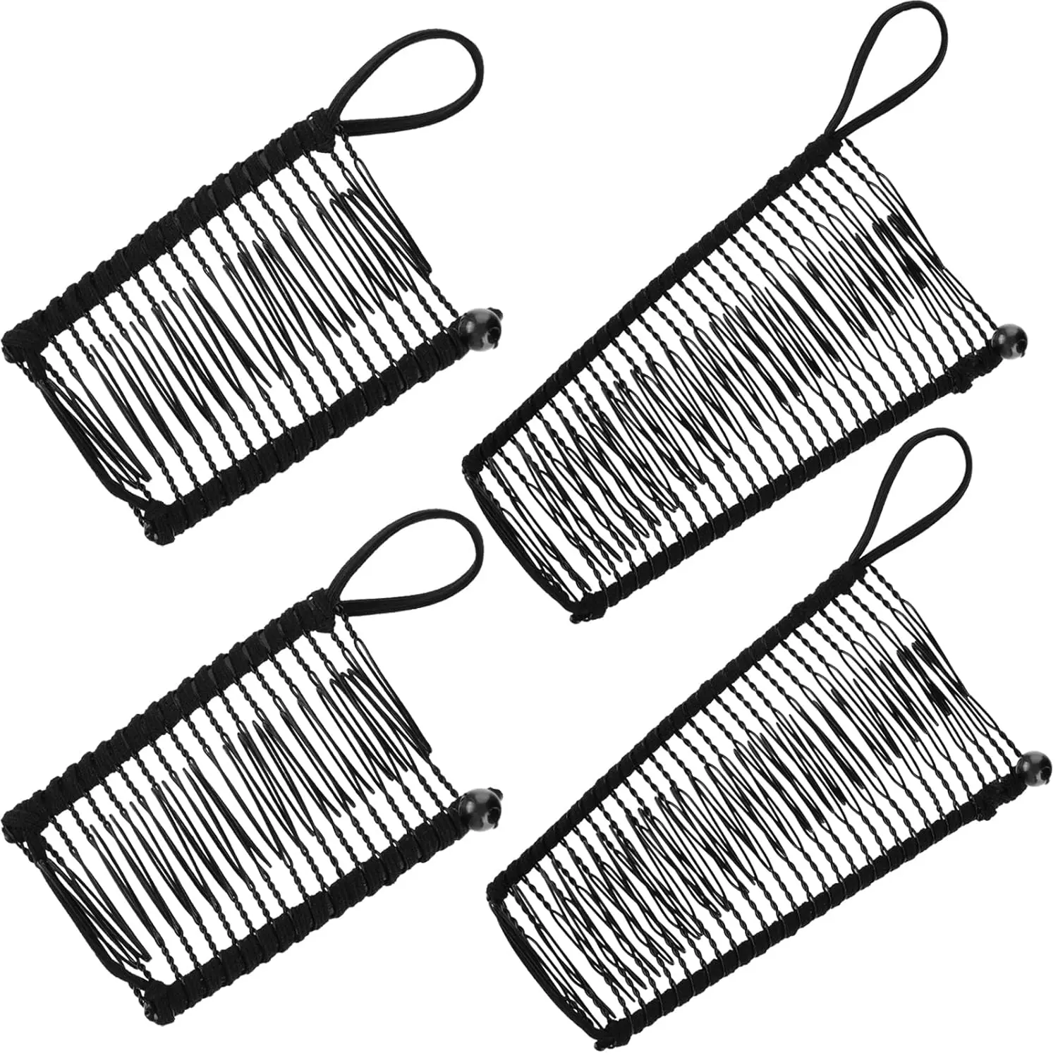 Women's Banana Combs, 4-Piece Funky Fruit Design Set - Casual Fashion Hair Accessories for Easy Ponytails & Styling Straight Hair, Fun Hair Clips