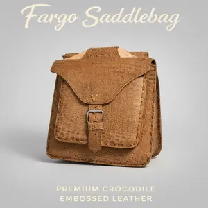 Fargo Saddleba Croc  Handmade Travel Utility Bag