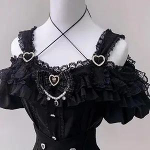 Y2k Aesthetic Two Pieces Set Women Slash Neck Lace Patchwork Blouse + Mini High Waist Lace Pleated A-Line Skirts Grunge Suit