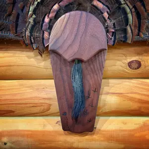 Walnut Turkey Fan Plaque