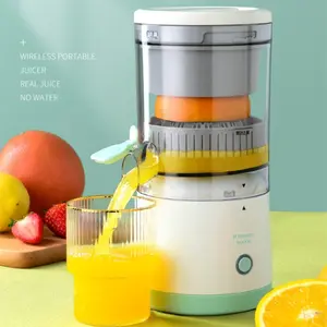 Electric Juicer Rechargeable Citrus Machines with USB and Cleaning Brush Portable for Orange Lemon Grapefruit White Green 9.4 * 4.4 * 5.4 inches