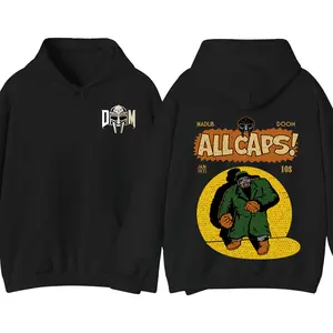 MF Doom Madlib All Cap Hoodie, Rap Music Sweatshirt, Madvillain Metal Tee, Gift For Music Lover