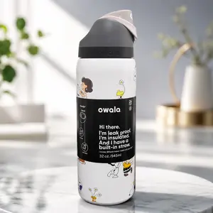 Owala [FreeSip-32oz] Cute Stainless Steel Water Bottle, Leakproof Built-In Straw Lid, Keeps Cold 24H Hot 12H, BPA-Free Insulated Cup for Gym Travel #Water Bottle #Owala