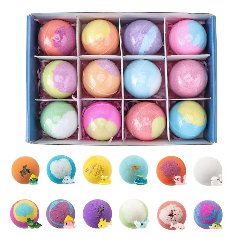 Bath Bomb Gift Set for Kids Adults Fun Animal Shapes Relaxing Fizzy Bath Bombs with Natural Ingredients Soothing Aromatherapy Perfect Gift for Family Spa Bath Time Fun