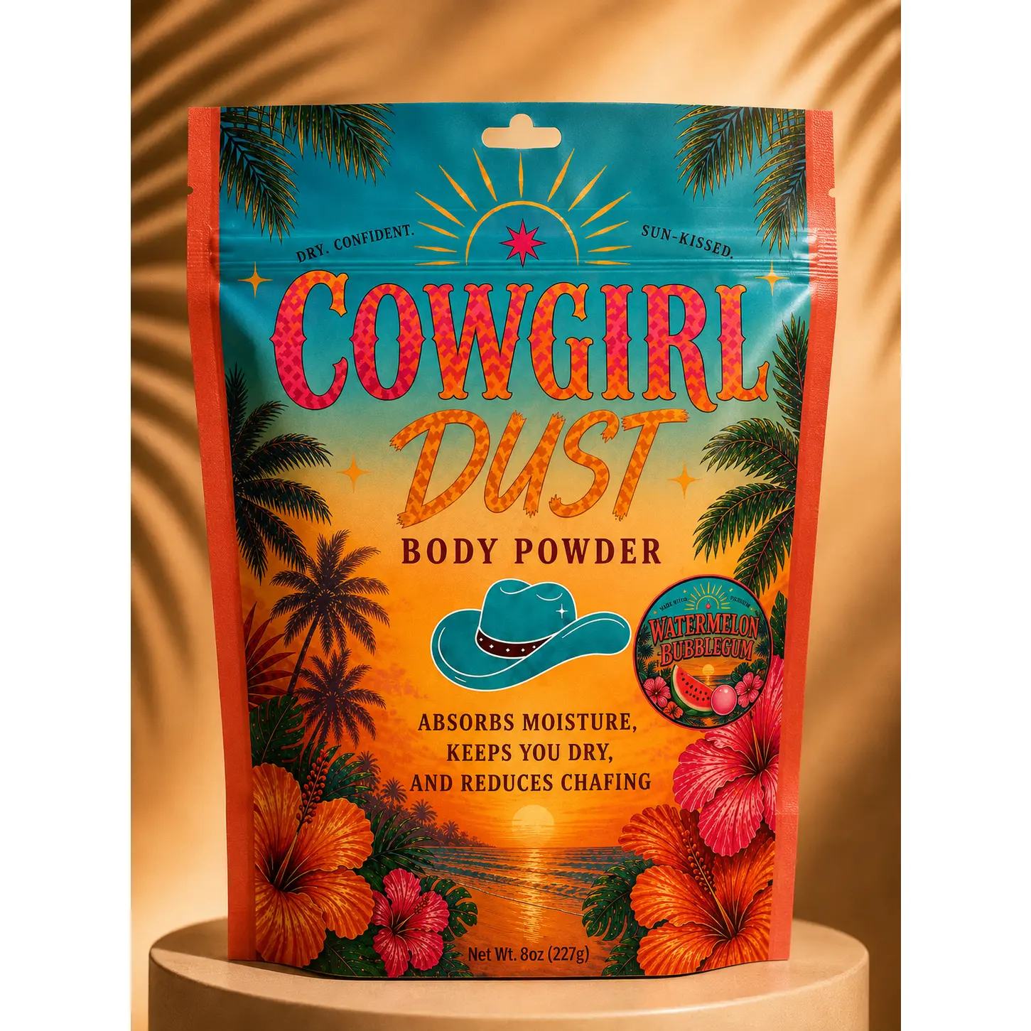 Watermelon Bubblegum Body Powder, Smooth Lightweight Bronzing Body Care Powder with Refreshing Scent