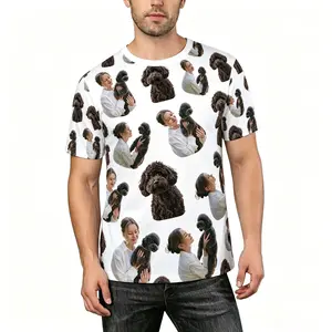 BARLEY ONE Custom Face T-shirt Personalized Photo Funny Customized Shorts with Your Loved One’s Face, Gift for Partners|Friends, Light Quick-Dry T-shirt for Summer Vacation, Anniversary, Party, Unisex Casual Shorts, Add Your Own Photo for Unique Gift