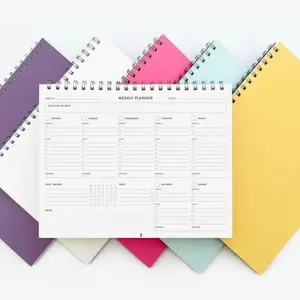 52-Week Planner, Productivity Planner, Dual-Sided Printing Weekly Organizer Notebook, Daily To-Do List, Undated Minimalist Design, Spiral Bound Desk Pad