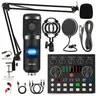 Safring BM-800 USB Rechargeable Condenser Microphone Podcast Equipment Bundle - V8s Live Sound Card, Micro USB, Voice Changer, Desk Clamp, PC Accessories, 4 Sound Variations for 2-Person Podcasting, Vlogging (Windows, Android Compatible, Geek Gift)
