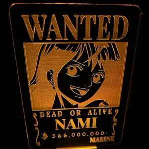 Wanted Poster Led Sign for Desks or Display Decor, USB Powered for Collector Bedroom Bar Store Birthday Gifts Christmas Home