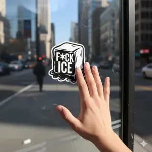 F*ck ICE Vinyl Sticker: Melting ICE Immigrant Rights Activist Decal