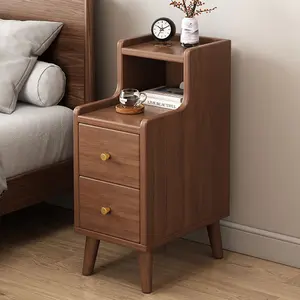 Ultra-Narrow Bedside Table with Storage Space Modern Narrow Nightstand Bedside Storage Small Cabinet for Home Bedroom