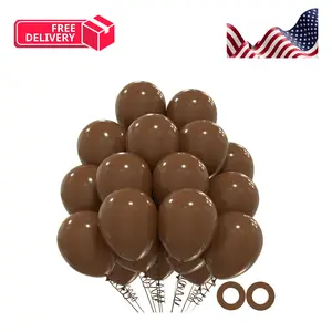 110pcs Dark Brown Balloons, 12inch Coffee Brown Latex Party Balloons