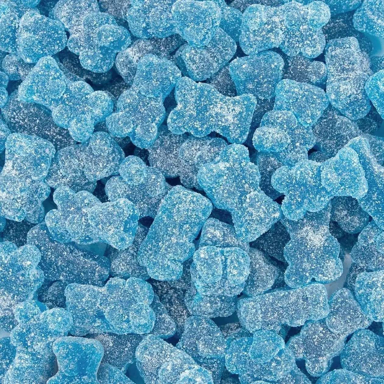 Sour Bears Gummy Candy | 1 Pound Bag | Gelatin Free Chewy Blue Candy | Blue Raspberry Jelly Bears for Baby Showers, Gender Reveal, Party Favors, and Dessert Decorating